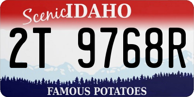 ID license plate 2T9768R