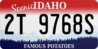 ID license plate 2T9768S