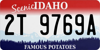 ID license plate 2T9769A