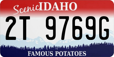 ID license plate 2T9769G