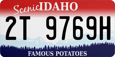 ID license plate 2T9769H