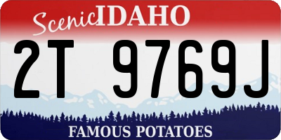 ID license plate 2T9769J