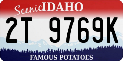 ID license plate 2T9769K