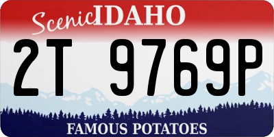 ID license plate 2T9769P