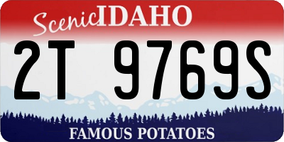 ID license plate 2T9769S