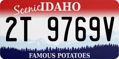 ID license plate 2T9769V