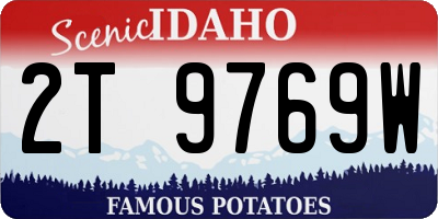 ID license plate 2T9769W