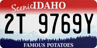 ID license plate 2T9769Y