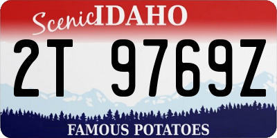 ID license plate 2T9769Z