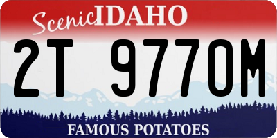 ID license plate 2T9770M