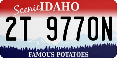 ID license plate 2T9770N