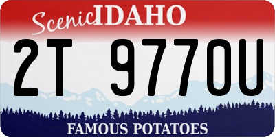 ID license plate 2T9770U