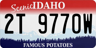 ID license plate 2T9770W