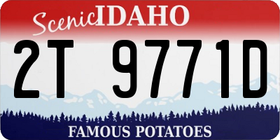 ID license plate 2T9771D