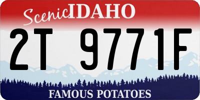 ID license plate 2T9771F