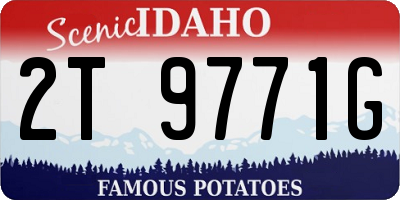 ID license plate 2T9771G