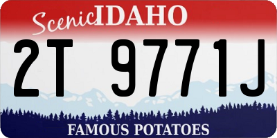 ID license plate 2T9771J