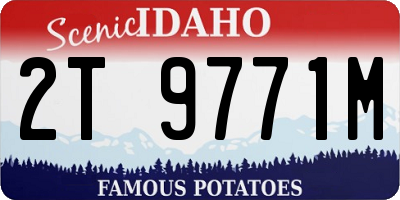 ID license plate 2T9771M