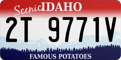 ID license plate 2T9771V