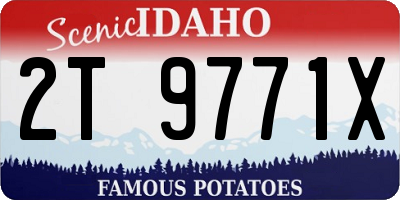 ID license plate 2T9771X