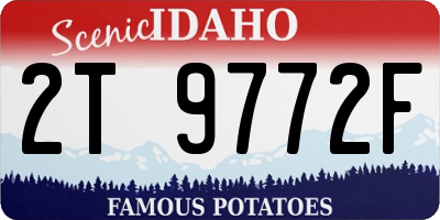 ID license plate 2T9772F