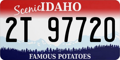 ID license plate 2T9772O