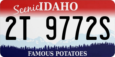 ID license plate 2T9772S