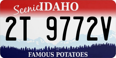 ID license plate 2T9772V