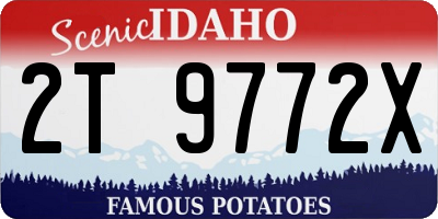 ID license plate 2T9772X