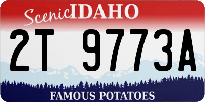 ID license plate 2T9773A