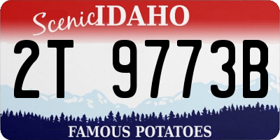 ID license plate 2T9773B