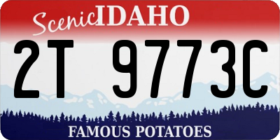 ID license plate 2T9773C
