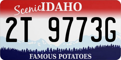 ID license plate 2T9773G