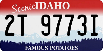 ID license plate 2T9773I