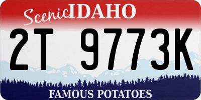 ID license plate 2T9773K