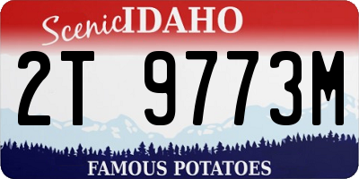 ID license plate 2T9773M