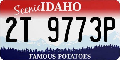 ID license plate 2T9773P