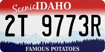 ID license plate 2T9773R