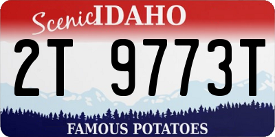 ID license plate 2T9773T