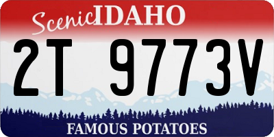 ID license plate 2T9773V