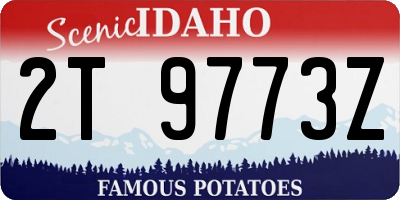 ID license plate 2T9773Z