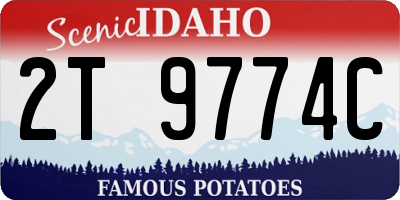 ID license plate 2T9774C