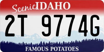 ID license plate 2T9774G