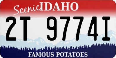 ID license plate 2T9774I