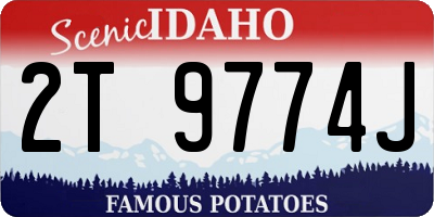 ID license plate 2T9774J