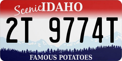 ID license plate 2T9774T