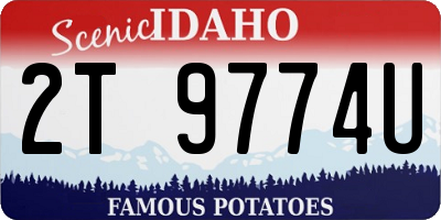 ID license plate 2T9774U