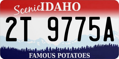 ID license plate 2T9775A