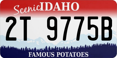 ID license plate 2T9775B