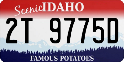 ID license plate 2T9775D